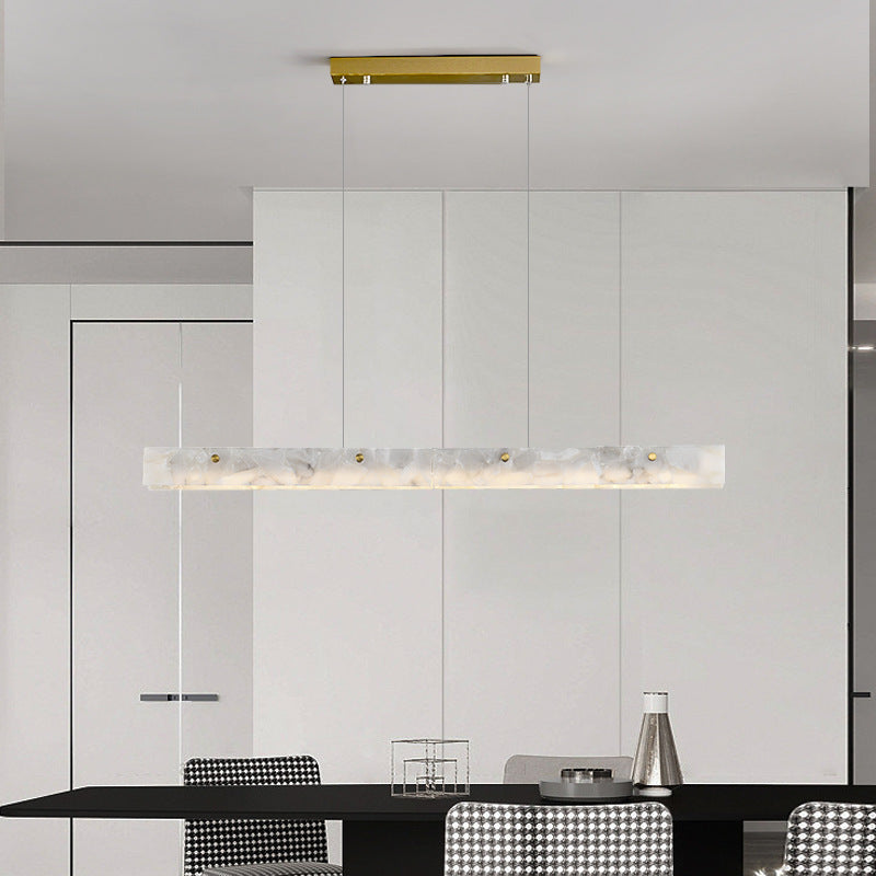 Linea Brass Linear Pendant by Aurel Haven — view 7