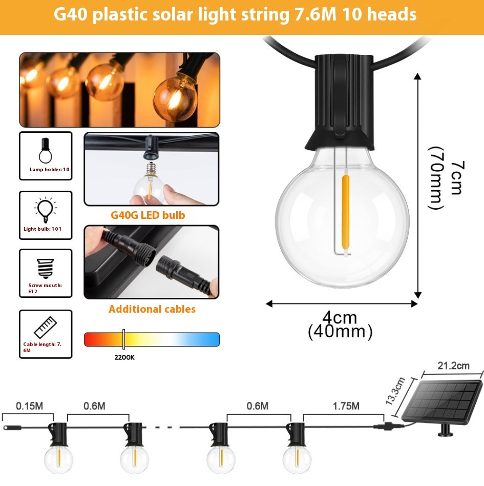 Festa Solar Festoon String Lights by Aurel Haven — view 17