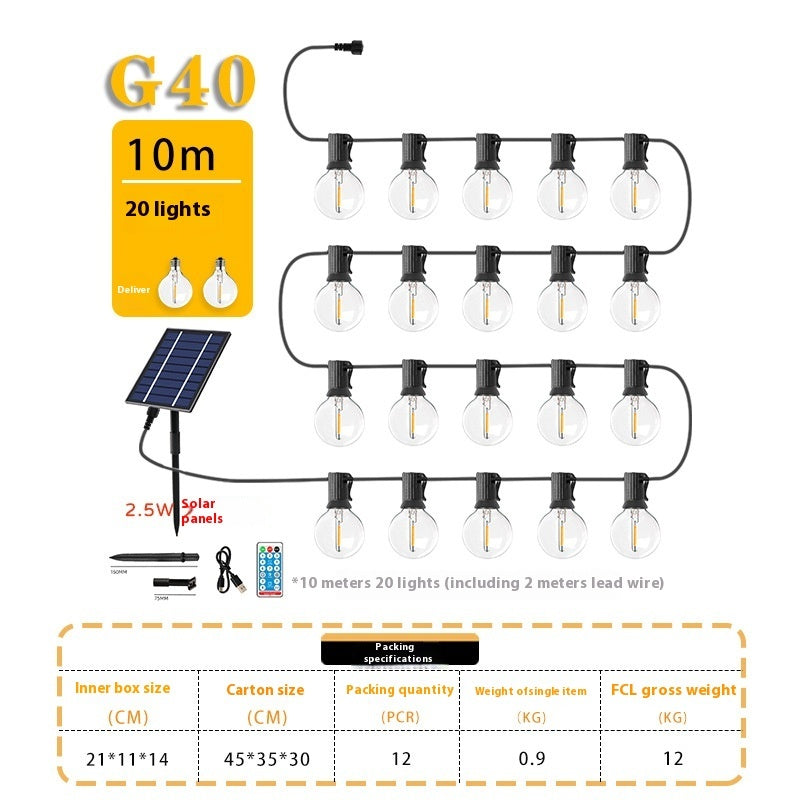 Festa Solar Festoon String Lights by Aurel Haven — view 3