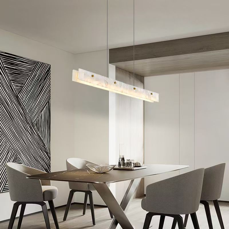 Linea Brass Linear Pendant by Aurel Haven — view 5