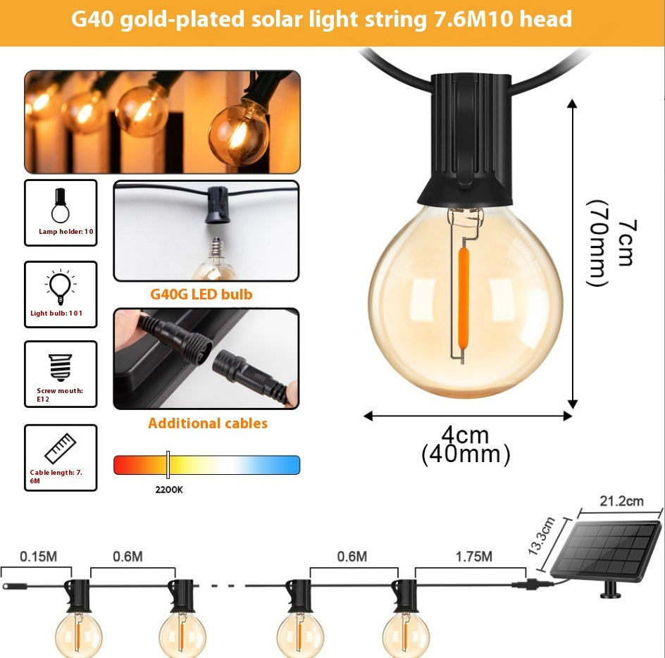 Festa Solar Festoon String Lights by Aurel Haven — view 16
