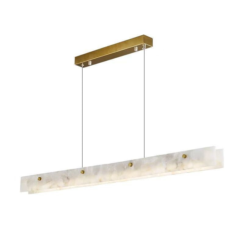 Linea Brass Linear Pendant by Aurel Haven — view 3