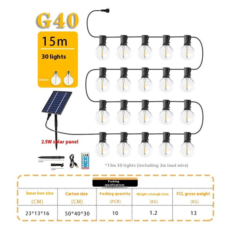 Festa Solar Festoon String Lights by Aurel Haven — view 6