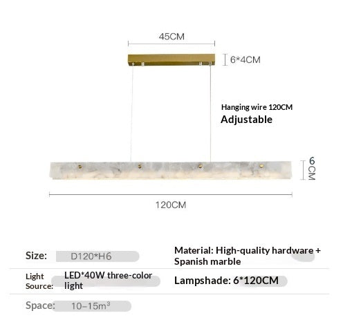 Linea Brass Linear Pendant by Aurel Haven — view 8