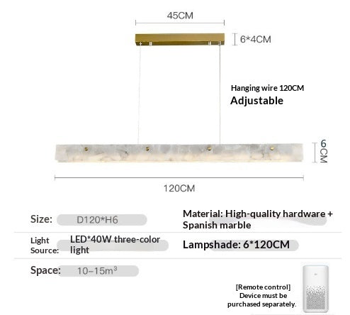 Linea Brass Linear Pendant by Aurel Haven — view 4